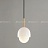 Серия подвесных светильников с разнотипными фигурными плафонами округлой формы из белого мрамора MIEL C фото 2