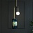Подвесной светильник с двумя плафонами разных типов TRAIT P Зеленый фото 3