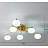 Серия потолочных светодиодных люстр с дисковидными плафонами на тонких угловых штангах латунного оттенка DAHLIA-2 C1 фото 4