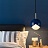Серия подвесных светильников с шарообразным плафоном и металлическими створками FLORIS B синий фото 13