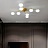 Серия потолочных светодиодных люстр с дисковидными плафонами на тонких угловых штангах латунного оттенка DAHLIA-2 D1 фото 14