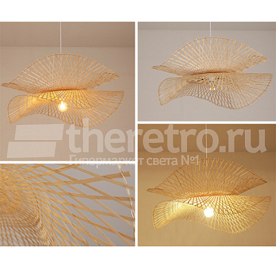 Ротанговый подвесной светильник Lotus Leaf Pendant Light фото 19