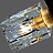 Реечный светильник с кристальными плафонами кубической формы MICHAL LONG 12 ламп золото фото 16