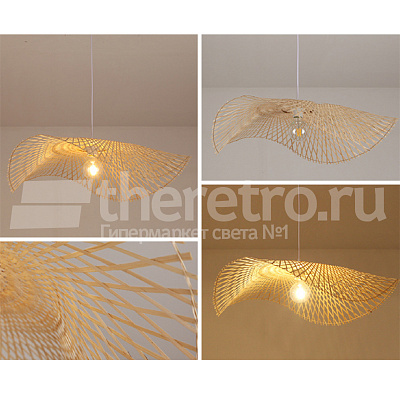 Ротанговый подвесной светильник Lotus Leaf Pendant Light фото 17