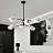 Лаконичная потолочная люстра в скандинавском стиле LANT 3 плафона Белый Черный фото 5