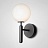 Настенный светильник бра стеклянный шар RAFFIN Черный  Белый фото 3