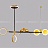 Реечный светильник со светодиодными дисками и вращающимися кольцами и декором в виде птиц JUGGLE золото фото 3