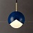 Серия подвесных светильников с шарообразным плафоном и металлическими створками FLORIS B синий фото 3