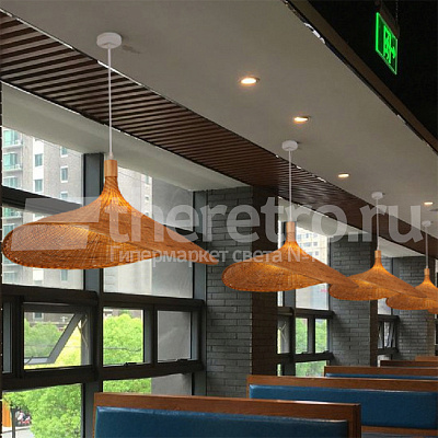 Ротанговый подвесной светильник Lotus Leaf Pendant Light фото 21