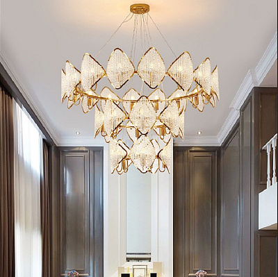 Люстра Ritz Crystall Leaf Chandelier фото 14