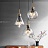 Серия подвесных светильников с прозрачными шарообразными плафонами в разновидных стеклянных абажурах VAPPE B фото 5