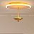 Потолочный светильник с внешним LED-свечением у основания и перевернутым зонтиком с дополнительным источником света LEONA Золотой Холодный фото 10
