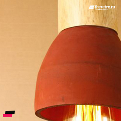 Cement wood lamp фото 3