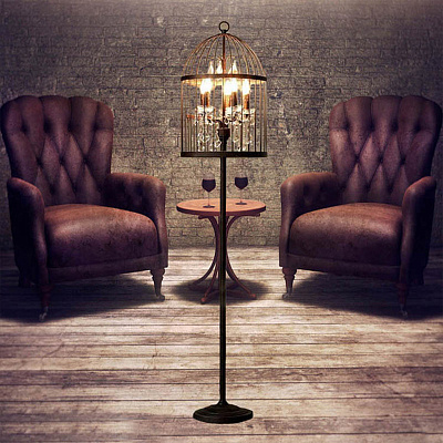 Restoration Hardware Crystal Floor Lamp фото 3