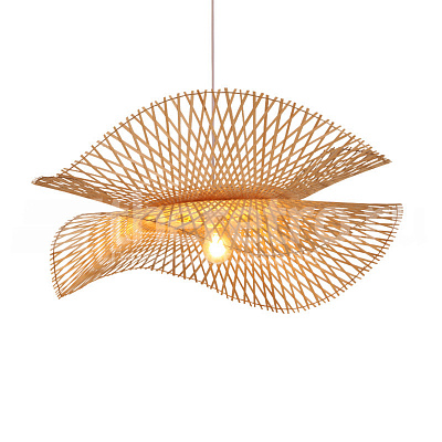 Ротанговый подвесной светильник Lotus Leaf Pendant Light фото 11