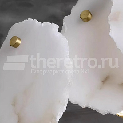 Подвесной однорядный светильник Naturays Marble Josiah Alabaster фото 6
