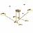 Светодиодная потолочная люстра с плафонами на штангах TECHNUM LED GOLD фото 2