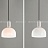 Серия подвесных светильников с разнотипными фигурными плафонами округлой формы из белого мрамора MIEL C фото 9