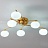 Серия потолочных светодиодных люстр с дисковидными плафонами на тонких угловых штангах латунного оттенка DAHLIA-2 фото 11