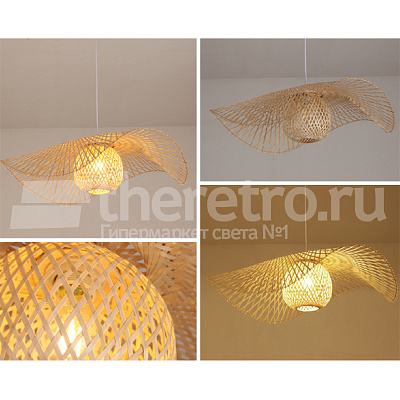 Ротанговый подвесной светильник Lotus Leaf Pendant Light фото 18