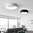 Плоская светодиодная лампа на потолок TRAY 45 см  Черный фото 4
