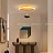 Потолочный светильник с внешним LED-свечением у основания и перевернутым зонтиком с дополнительным источником света LEONA Золотой Трехцветный фото 5