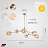 Lindsey Adelman Branching Bubble Chandelier 5 плафонов Золотой Черный Горизонталь фото 10