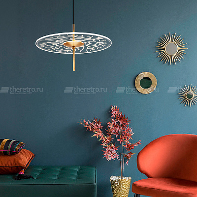 Подвесной LED светильник в виде прозрачного диска NESSA B фото 4