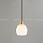 Серия подвесных светильников с разнотипными фигурными плафонами округлой формы из белого мрамора MIEL C фото 3