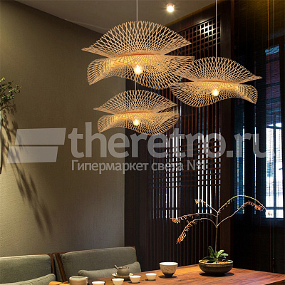 Ротанговый подвесной светильник Lotus Leaf Pendant Light фото 8